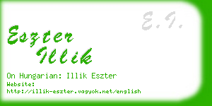 eszter illik business card